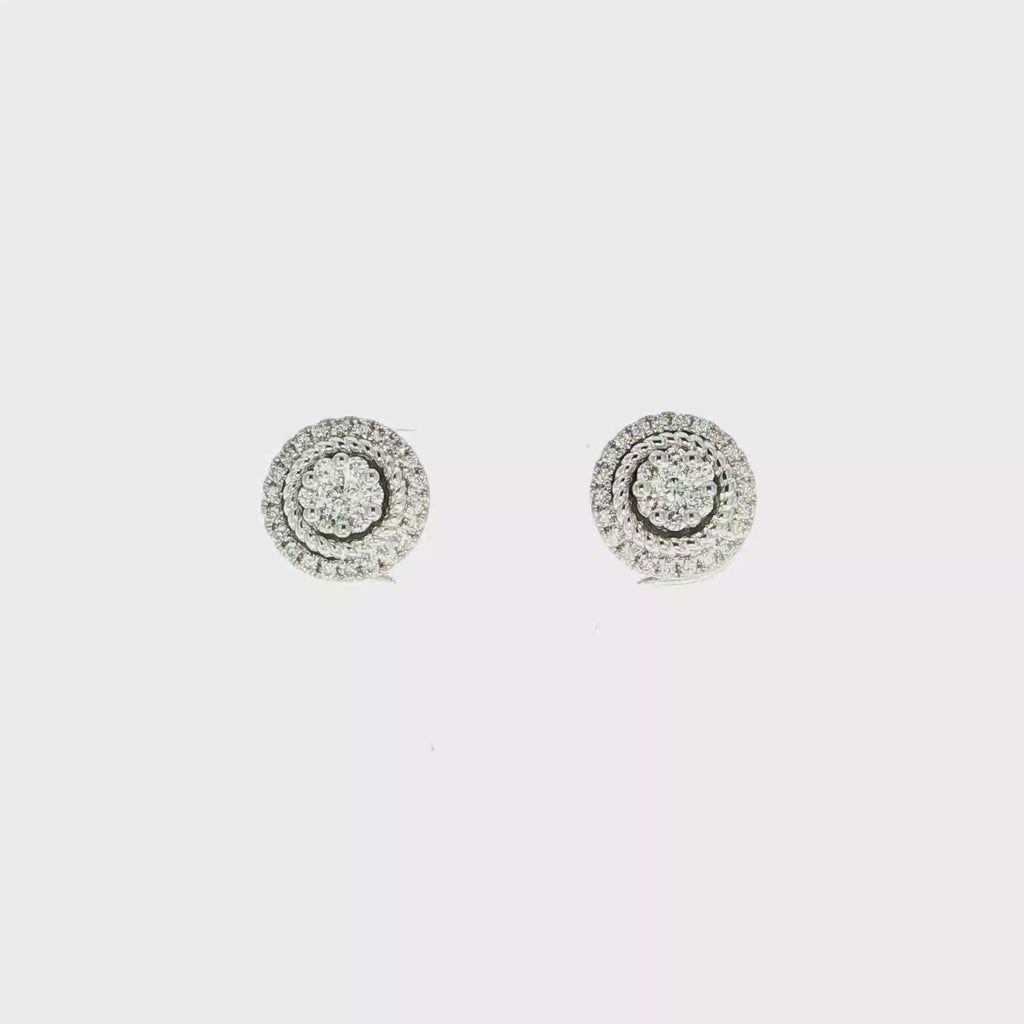 PENDIENTES ORO BLANCO CON DIAMANTES
