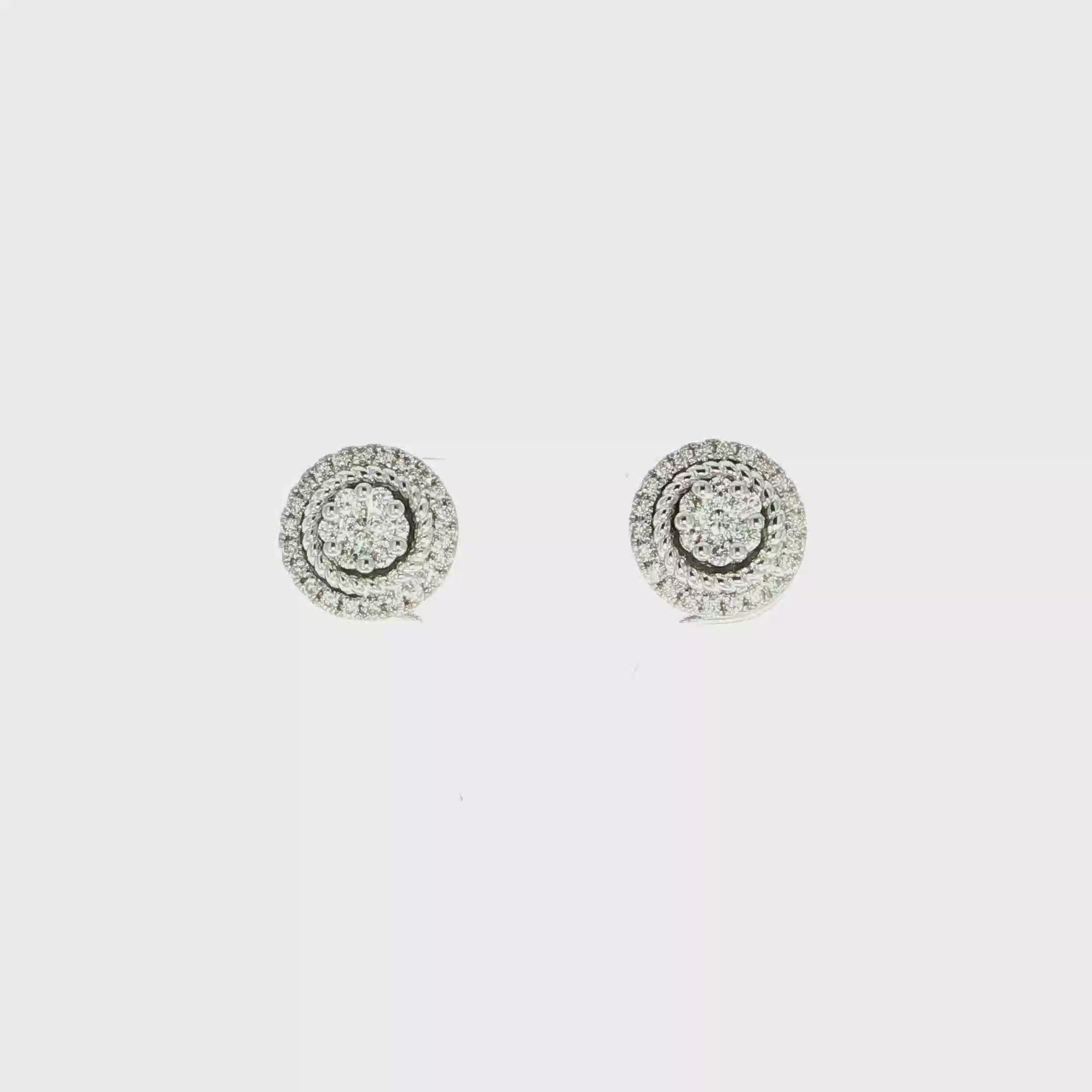 PENDIENTES ORO BLANCO CON DIAMANTES