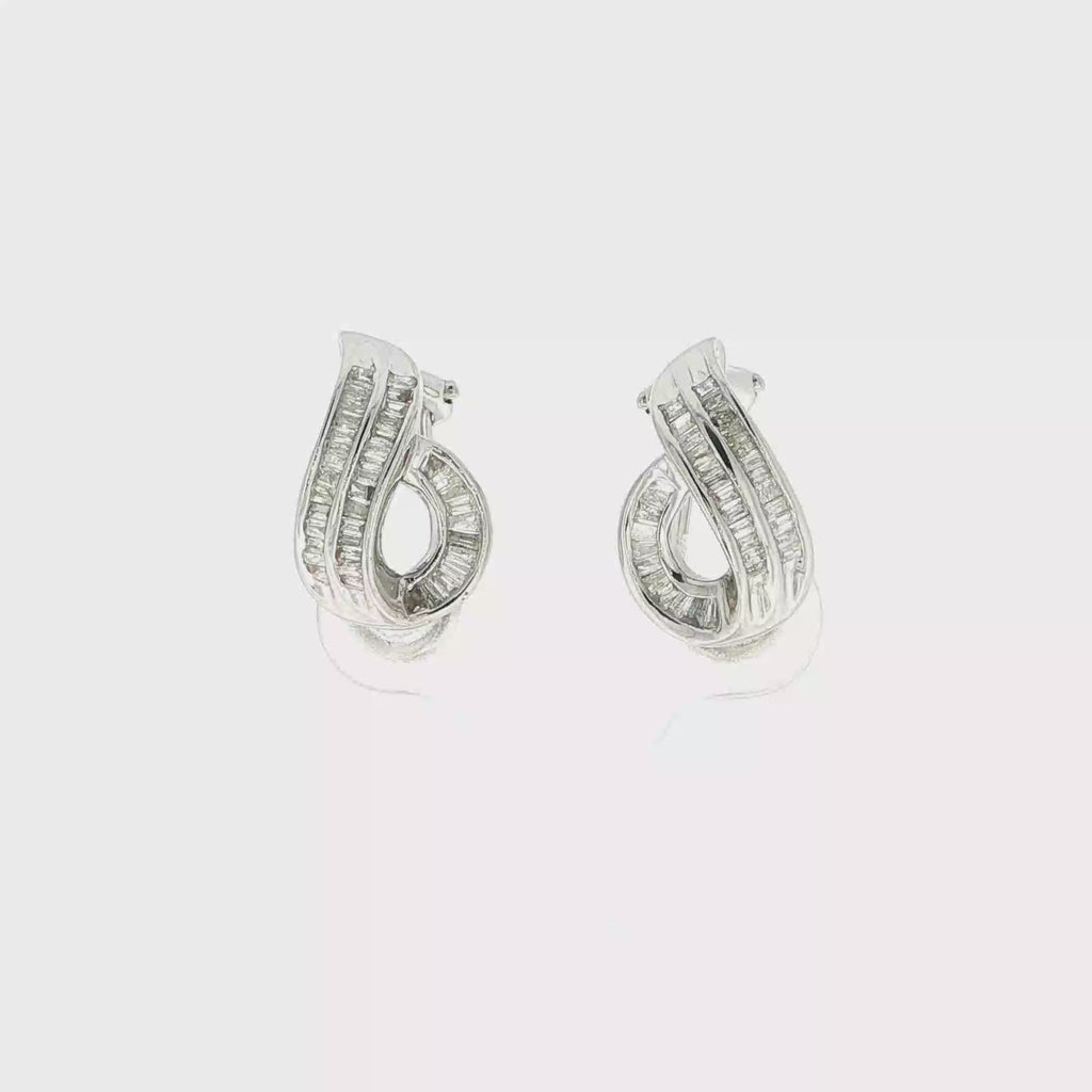 PENDIENTES DE ORO BLANCO CON DIAMANTES