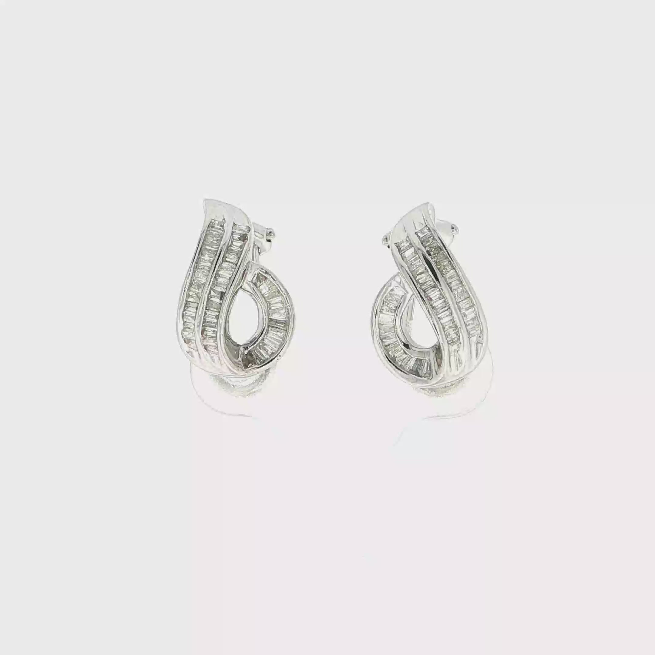 PENDIENTES DE ORO BLANCO CON DIAMANTES