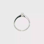 SOLITARIO DE ORO BLANCO CON DIAMANTE