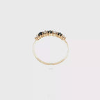 ANILLO CINQUILLO AZUL CON DIAMANTES