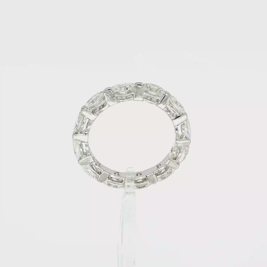 ALIANZA ORO BLANCO Y DIAMANTES MARQUISE