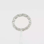 ALIANZA ORO BLANCO Y DIAMANTES MARQUISE