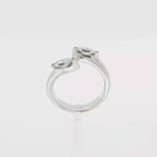 SORTIJA "TU Y YO" ORO BLANCO CON MARQUISES