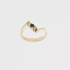 ANILLO TU Y YO DIAMANTES Y ZAFIRO