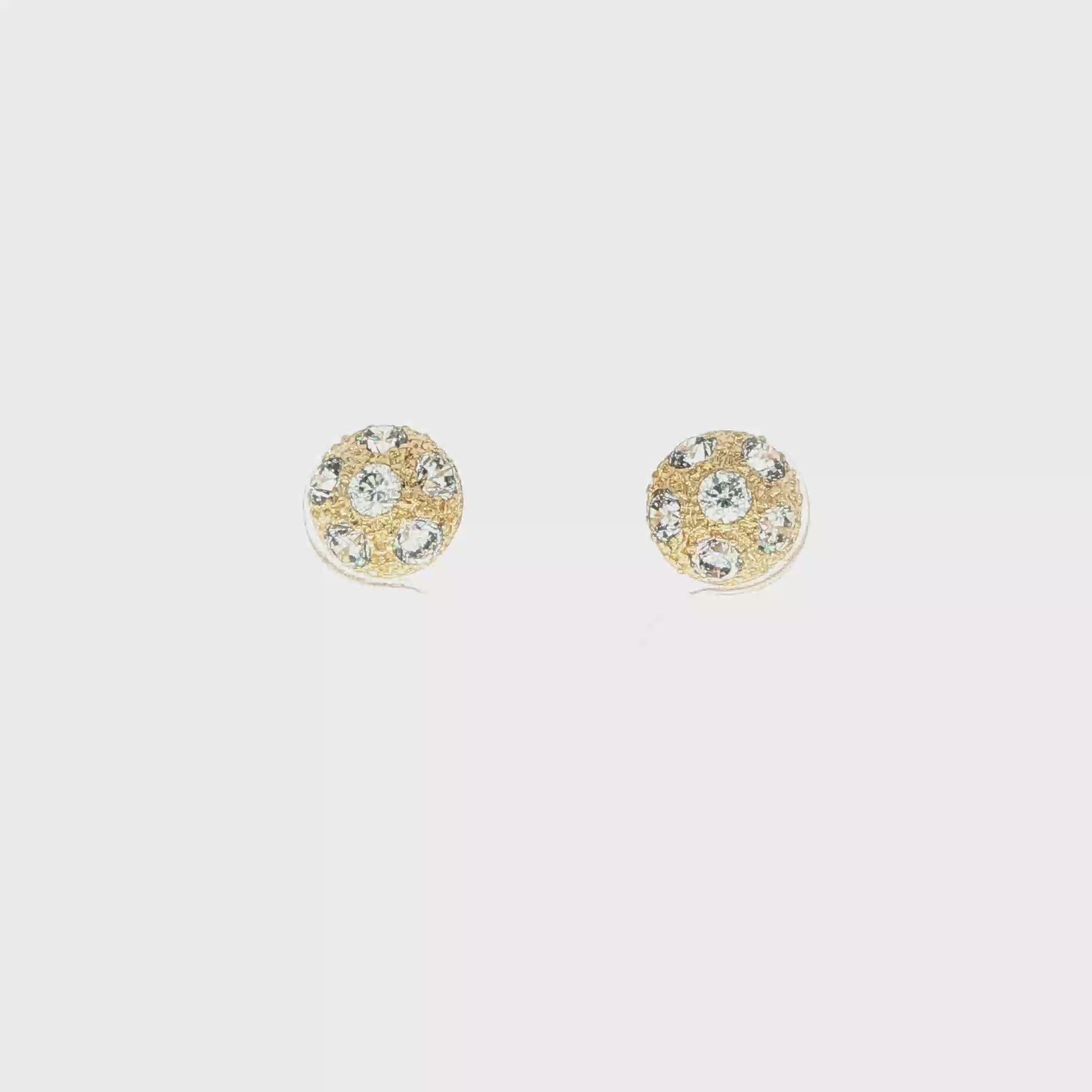 PENDIENTES MEDIA ESFERA CON CIRCONITAS