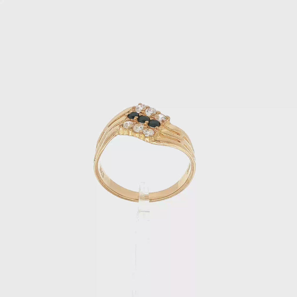 ANILLO TRIPLE CON CIRCONITAS