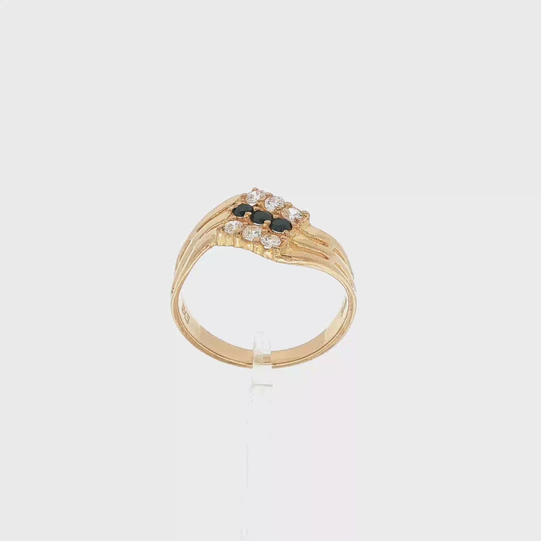 ANILLO TRIPLE CON CIRCONITAS