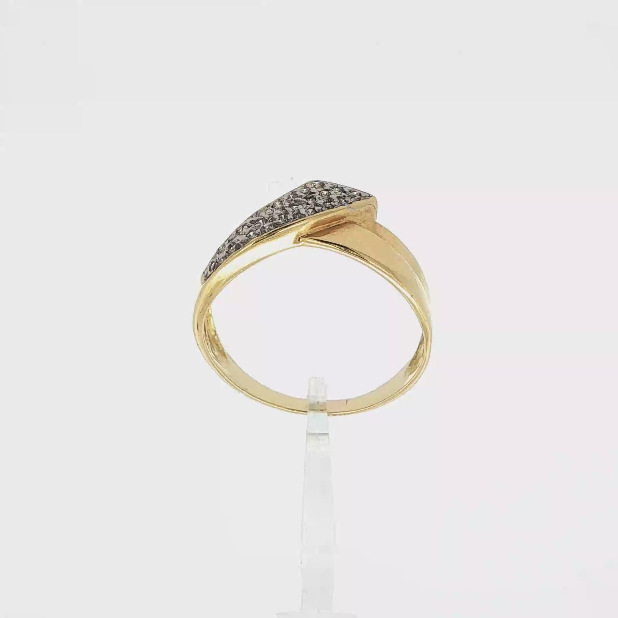 ANILLO CRUZADO CON DIAMANTES