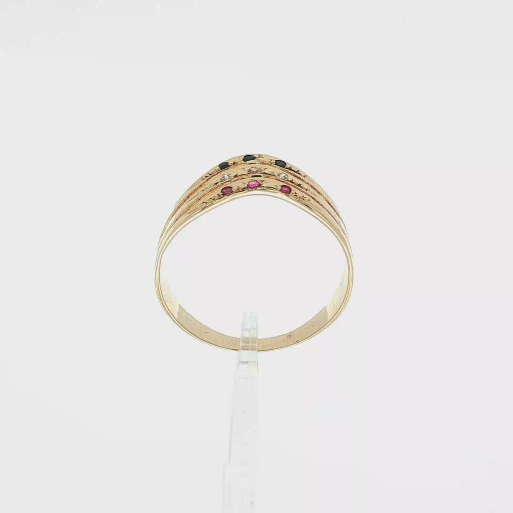 ANILLO TRIO CON CIRCONITAS