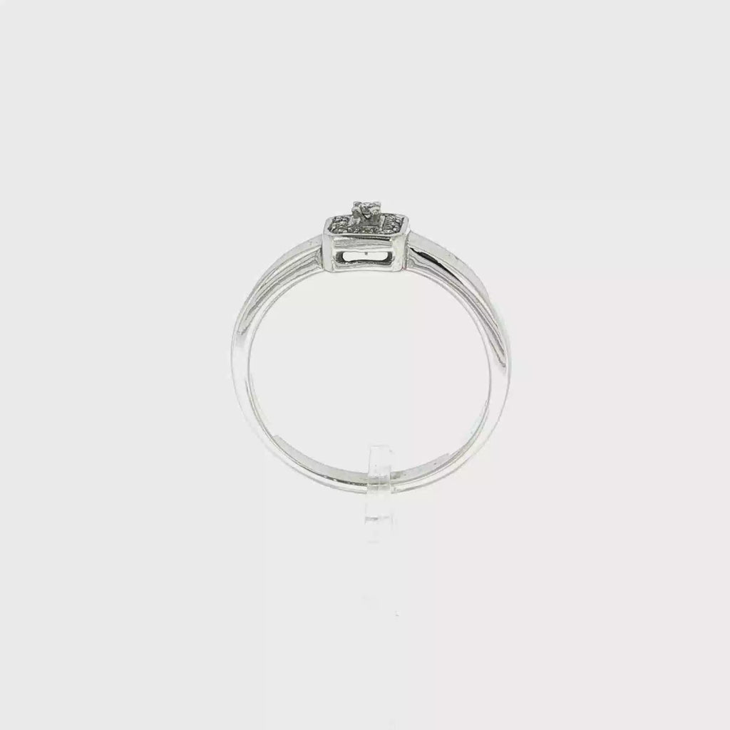 SORTIJA DE ORO BLANCO CON DIAMANTES