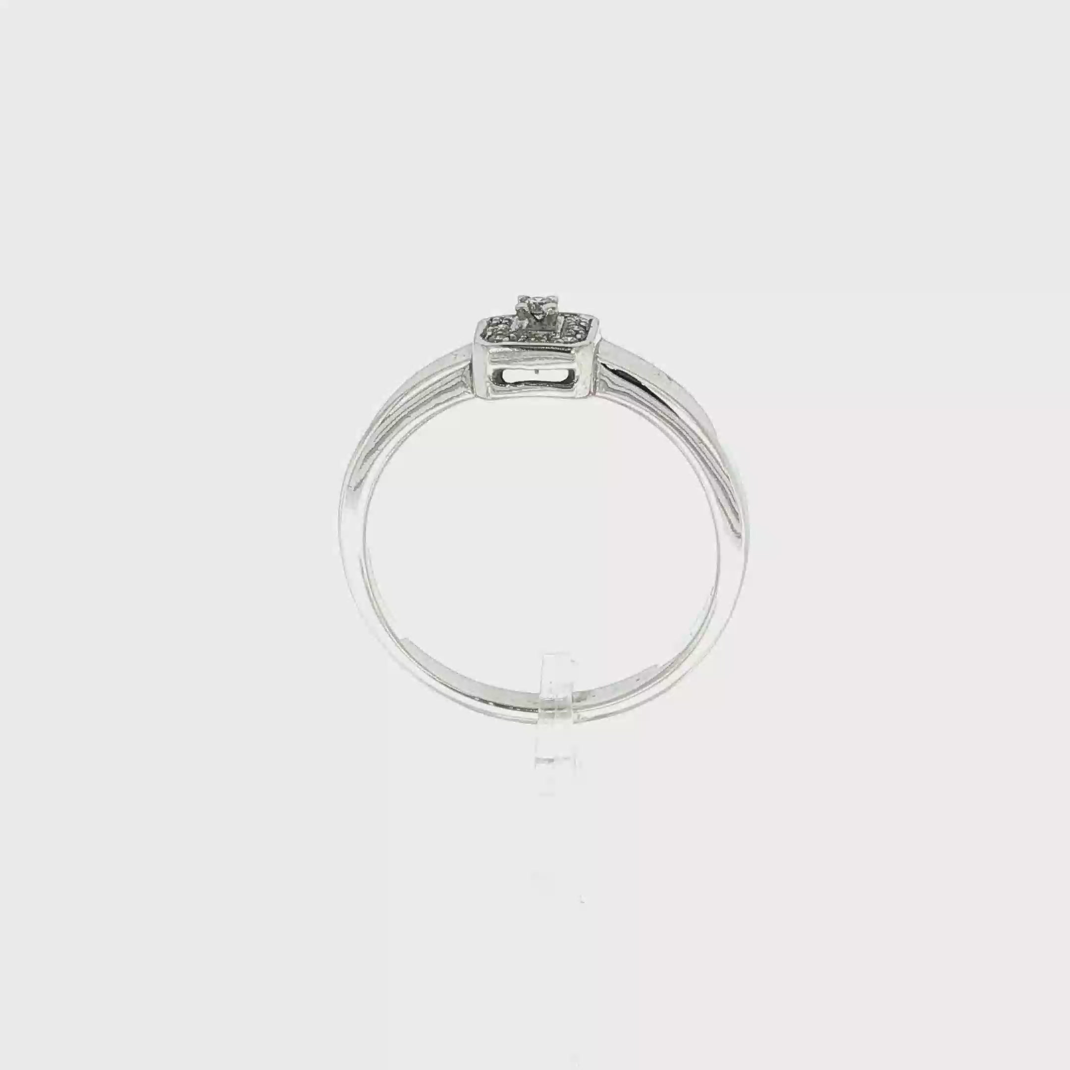 SORTIJA DE ORO BLANCO CON DIAMANTES