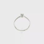 SOLITARIO DE ORO BLANCO CON DIAMANTE