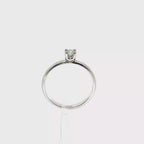 SOLITARIO ORO BLANCO CON DIAMANTE
