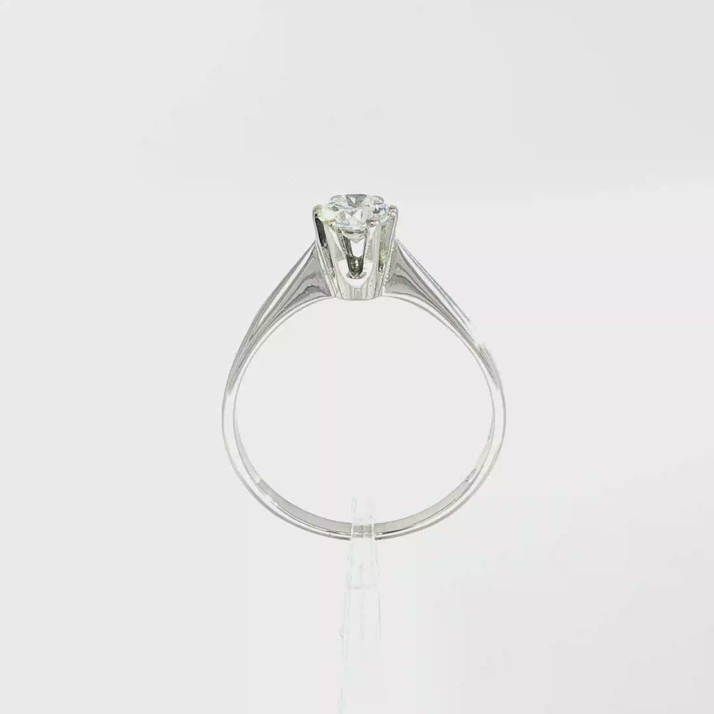 SORTIJA DE ORO BLANCO CON DIAMANTE