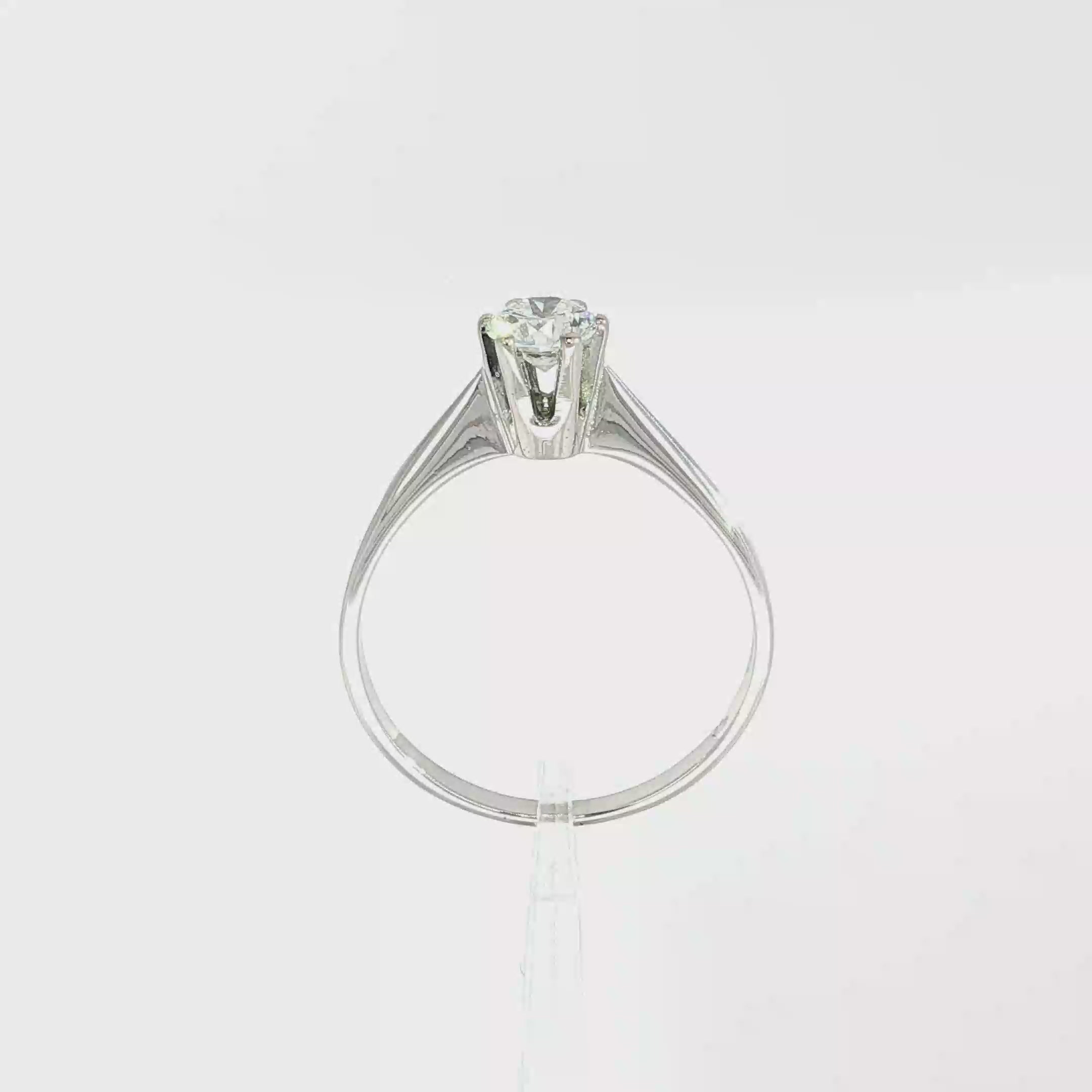 SORTIJA DE ORO BLANCO CON DIAMANTE