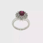 CONJUNTO ANILLO, PENDIENTES Y COLGANTE RUBÍ