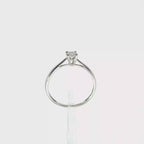 SOLITARIO ORO BLANCO CON DIAMANTE
