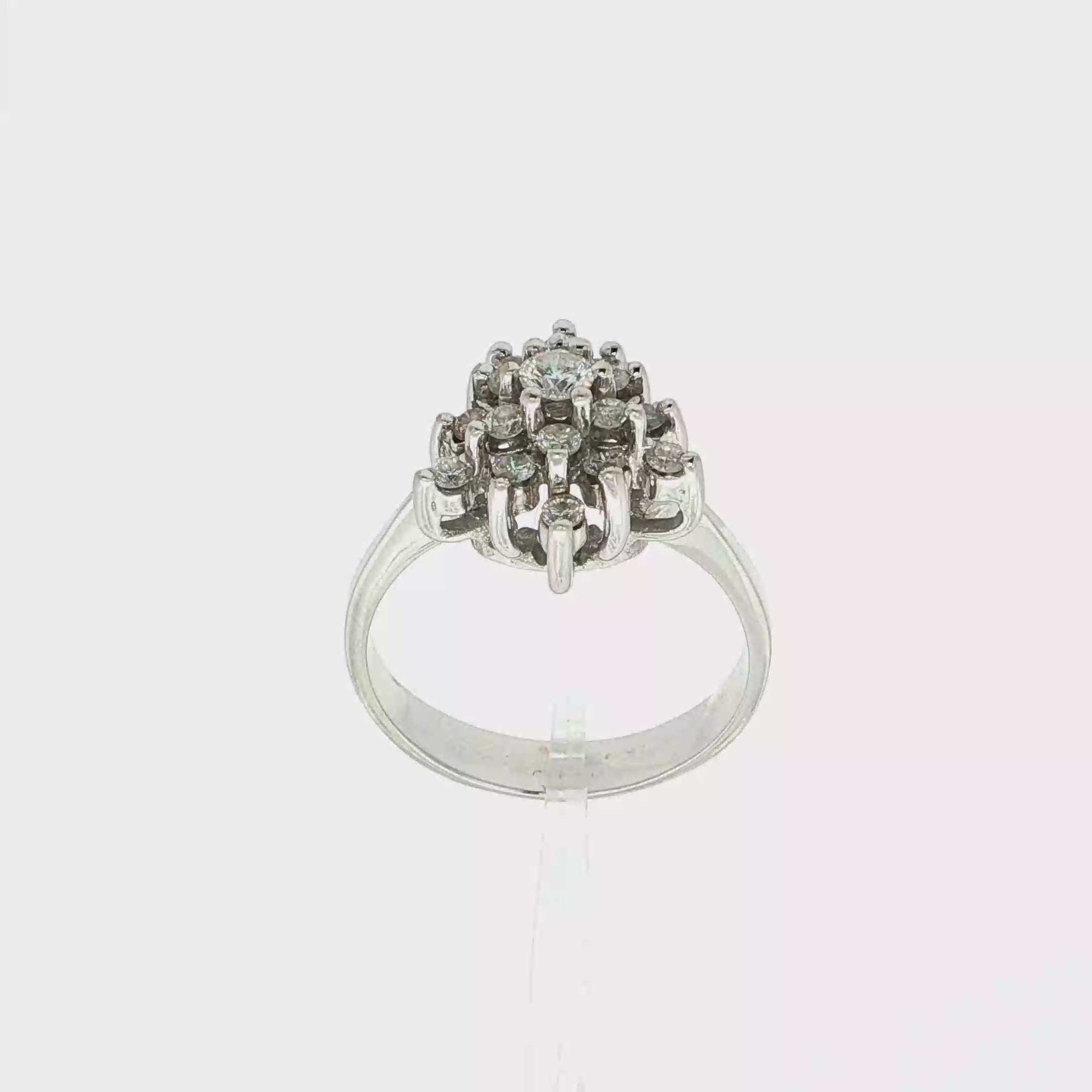CONJUNTO ORO BLANCO CON BRILLANTES
