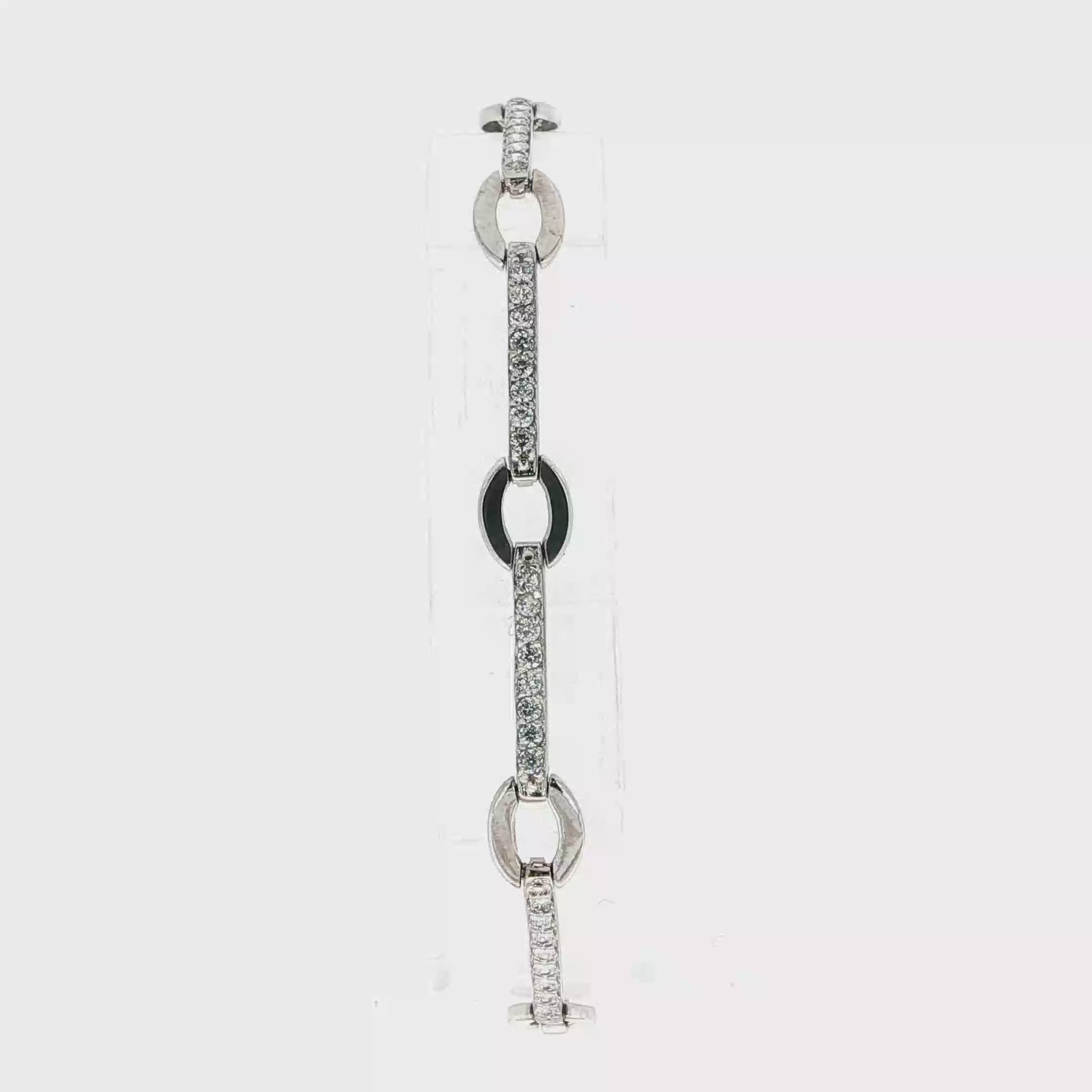 PULSERA DE ORO BLANCO CON CIRCONITAS