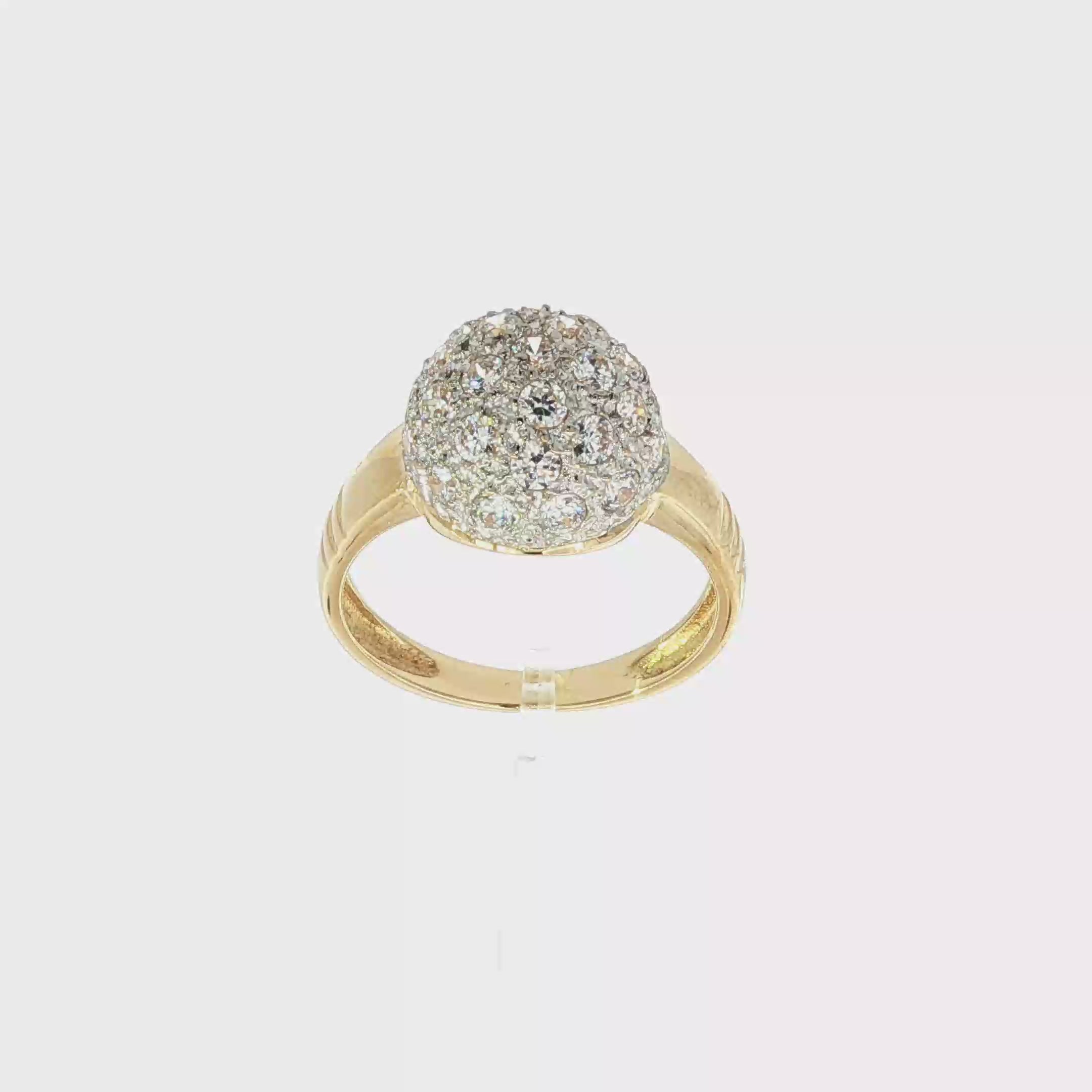 ANILLO BICOLOR CON CIRCONITAS