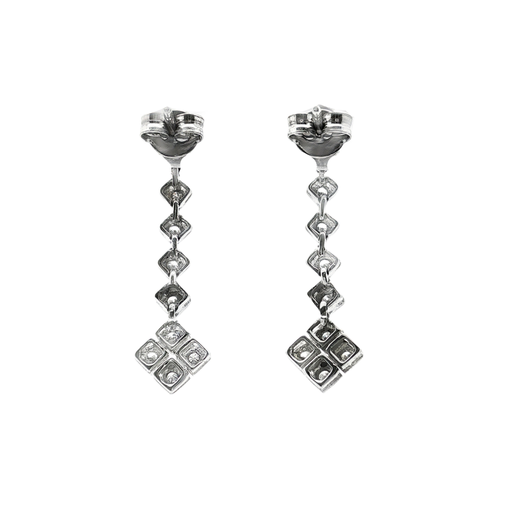 PENDIENTES ORO BLANCO CON BRILLANTES