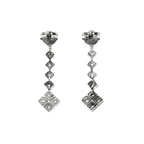 PENDIENTES ORO BLANCO CON BRILLANTES
