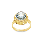 CONJUNTO ANILLO + PENDIENTES PIEDRA AZUL