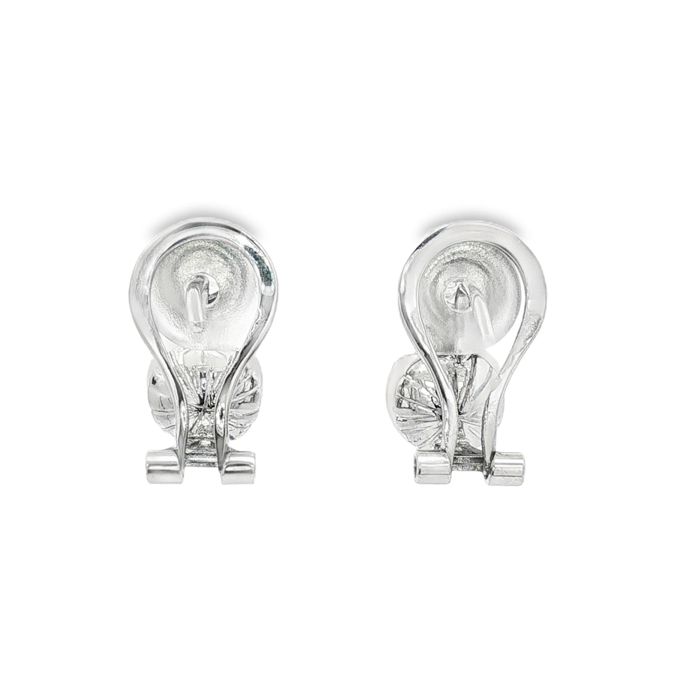 PENDIENTES DE ORO BLANCO CON PERLAS Y DIAMANTES