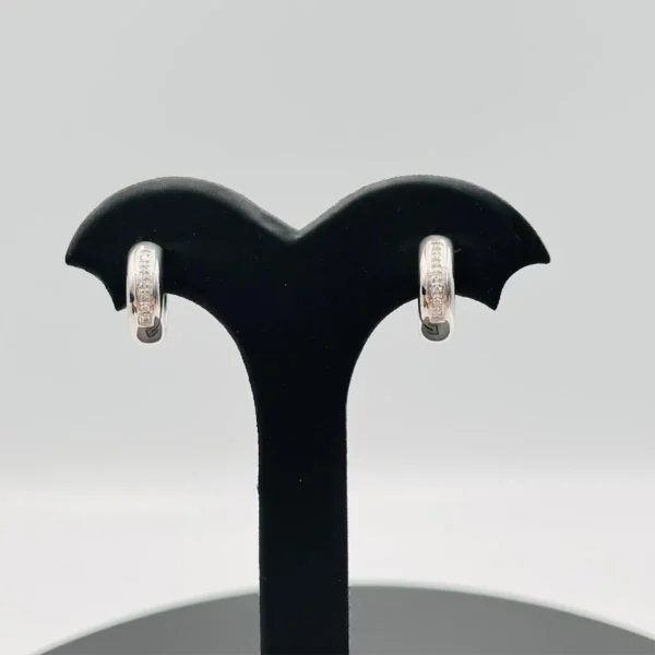 PENDIENTES ARO MACIZO ORO BLANCO - Image 2